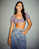 immagine di Haenji Crop Top in fiore lilla