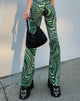 Immagine del pantalone Coban in verde increspato anni '70