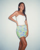 immagine di MOTEL X BARBARA Gored Mini Skirt in Neon Brushstroke Floral
