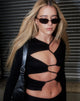 immagine di MOTEL X OLIVIA NEILL Top Rajina in lycra nero