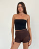 Immagine di Alina Short in maglia a coste larghe marrone