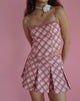 Immagine di Alula, minigonna a pieghe in tartan rosa