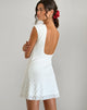 immagine di Ambu Mini Dress in pizzo floreale avorio