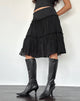Immagine di Anahita Gonna a pieghe in chiffon nero