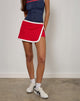 Immagine di Andeci Sport Skort in rosso con rilegatura bianca