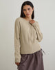 Immagine del cardigan Anitra in maglia a cavi beige