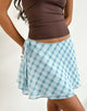 Immagine di Anora Mini Gonna in Blurred Check Blu