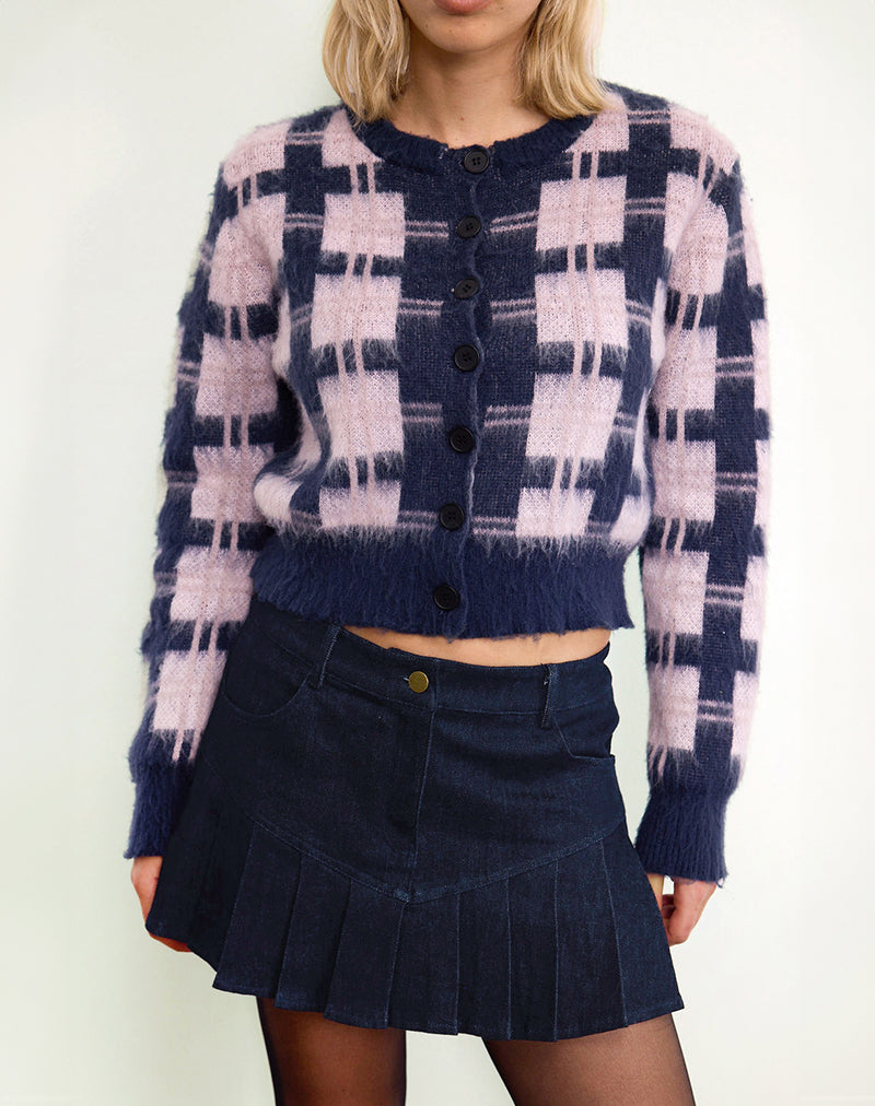 Laduma Mini Gonna Denim in Indaco