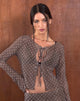 Immagine di Araceli Tie Front Top in Basic Polka Brown