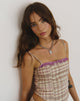 Immagine di Archie Corset Top in crema pastello check
