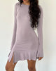 Immagine di Arwen Backless Ruffle Mini Dress in Slinky Mauve