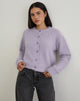 Immagine del cardigan Audrina in maglia morbida Dusty Lilac