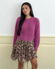Immagine del cardigan Audrina in maglia morbida Grape