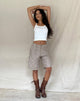 immagine di Gail Longline Shorts in Taupe Check