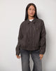 Immagine di Aviara Cropped Jacket in PU marrone scuro