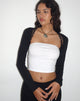 Immagine di Avya Coprispalle con bordo in pizzo in lycra nero