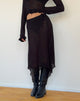 Immagine di Tierra Fine Knit Midi Skirt in nero