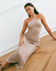 Immagine di Belara Maxi Dress in Satin Stripe Taupe