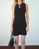 Immagine di Bibidia Mini Dress in nero con fiocco crema
