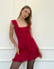 Immagine di Binita Mini Abito in Chiffon Borgogna