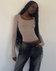 Immagine di Binlo Extra Long Sleeve Top in London Fog