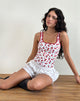 Immagine di Blaira Top in Cherry Print Bianco