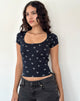 Immagine di Bovino Top in Mini Bow Navy