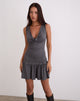 Immagine di Brani Mini Dress borchiato in grigio antracite