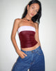 Immagine di Brylee Bandeau Crop Top in Wine Lilac