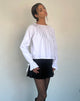 Immagine della blusa Bulila con maniche a cravatta in popeline bianco
