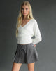 Immagine di Calina Gonna in ricamo floreale sartoriale Charcoal