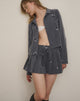 Immagine di Calina Gonna in ricamo floreale sartoriale Charcoal