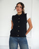 Immagine di Camira Gilet in maglia con bottoni in nero