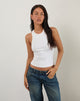 Immagine di Cariter Racer Gilet Top a coste bianco