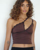 Immagine di Carolina One Shoulder Top in Mocca