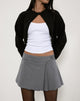 Immagine di Carwita Pannello Wrap Mini Skirt in Charcoal