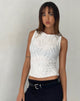Immagine della canotta Cerise in Ripple White