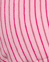 Asciugamano a righe rosa
