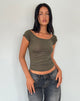 Immagine di Charya Off The Shoulder Top in Olive