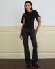 Immagine di Cirata Top in Rayon Jersey Chiffon Nero