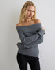 Immagine di Circe - Maglia Bardot in Grigio