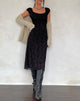 Immagine di Clarisse Midi Dress in Mesh Vine Flower Nero