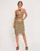 Immagine di Rajhu Gonna midi a rete in verde paisley tonale
