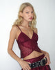 Immagine di Cojira Butterfly Top in paillettes Borgogna