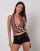 Immagine di Cosya Top in maglia a strisce Shimmer Ruggine