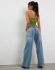 Immagine di Cove Bandeau Top in verde grinzoso Sweet Pea