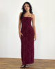 Immagine di Darsih Maxi abito in fiore botanico Maroon