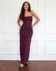 Immagine di Darsih Cami Maxi Dress in pizzo Paisley Borgogna