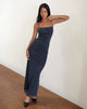 Immagine di Darsih Maxi Dress in Heart Flock Navy e Giallo