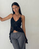 Immagine di Daytona Ruffle Top in pizzo nero